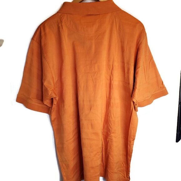 𝅺aureus Men's Short sleeve Orange polo Golf Shirt - Picture 2 of 5